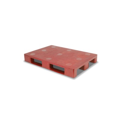 1200x800 3 runner single faced flat top hygienic plastic pallet