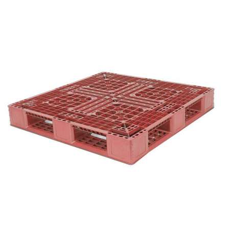 Best selling stackable china factory sizes 1100x1100 black ventilated recycled export cheap plastic pallet